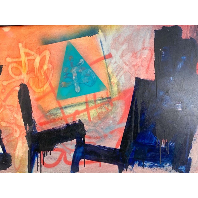 Street Art Late 20th Century Abstract Street Art Style Painting For Sale - Image 3 of 4