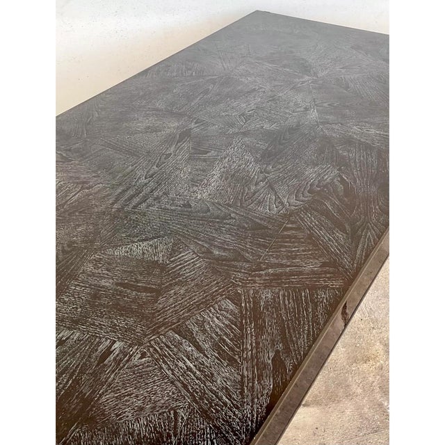 Vintage Monumental 15 Ft Cerused Wood Dining Table For Sale - Image 9 of 16