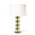 Italian Italian Brass and Green Murano Glass Lamps - a Pair For Sale - Image 3 of 4