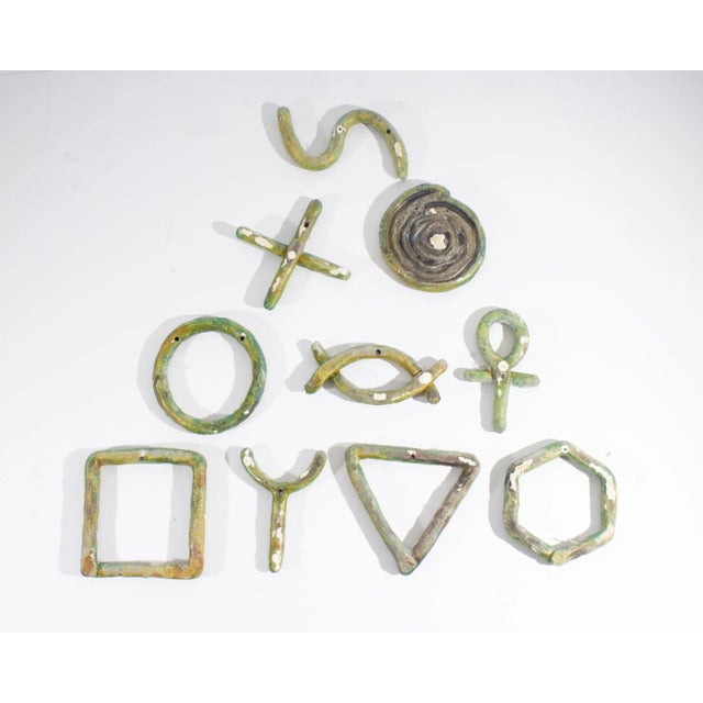 Postmodern Ana England 1991 “Essential Equation” Abstract Ceramic Wall Sculptures For Sale - Image 3 of 10