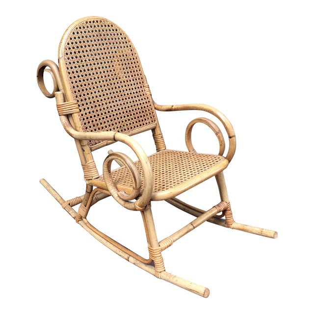 Child Rattan And Cane Rocking Chair Chairish