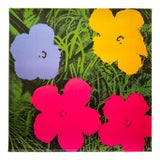 Andy Warhol Foundation Vintage 1993 Offset Lithograph Print Pop Art Poster " Flowers " 1970 For Sale