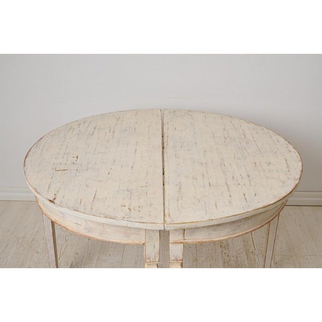 Antique Swedish Neoclassical Demi-Lune Tables, Set of 2 For Sale - Image 6 of 12