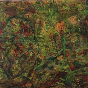 Mid 20th Century Modern Abstract Figurative Oil Painting by Don Stacy