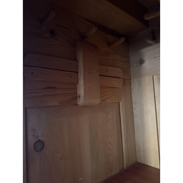 French Country Armoire in Stripped Pine, 19th Century For Sale - Image 4 of 18