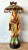 Vintage Asian Carved Asian Figure With Umbrella Hat For Sale - Image 4 of 6