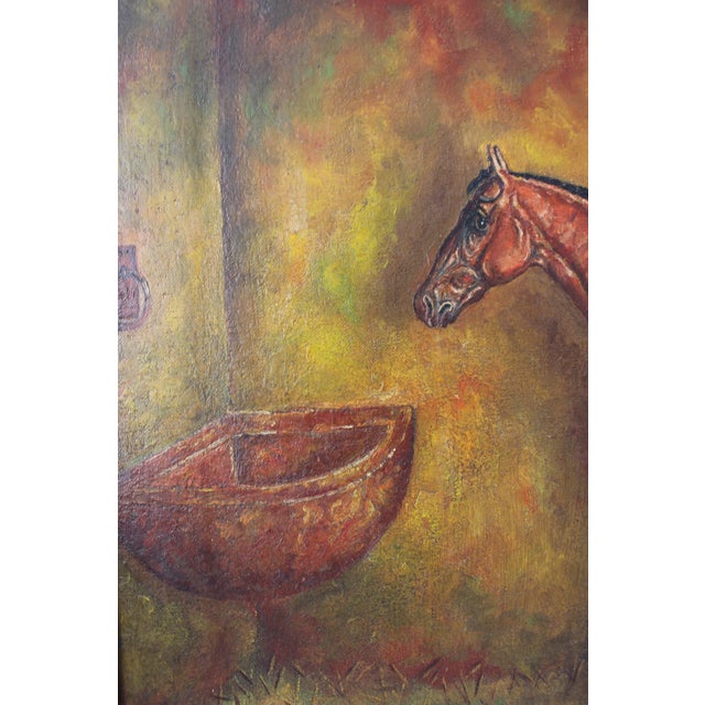 Kalo Zoltan, Chestnut Horse, 1950s, Oil on Canvas, Framed For Sale - Image 4 of 13