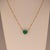 2020s 2.9Ct Gia Certified Colombian Emerald Heart Pendant With Diamonds Halo, 14k Gold For Sale - Image 5 of 9