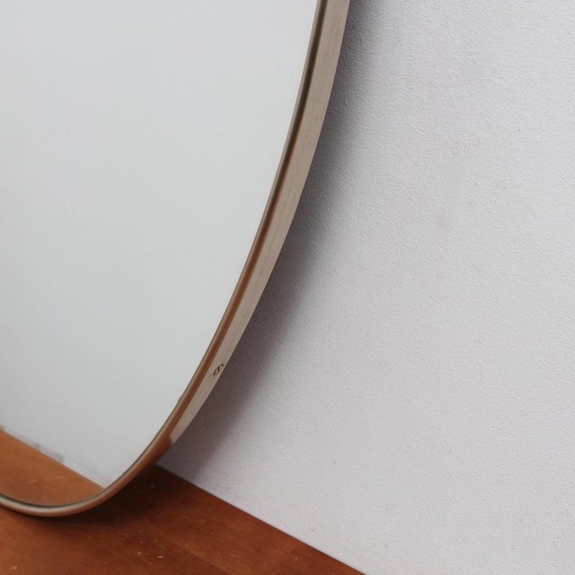 Vintage Italian Wall Mirror with Brass Frame, 1950s For Sale - Image 13 of 15