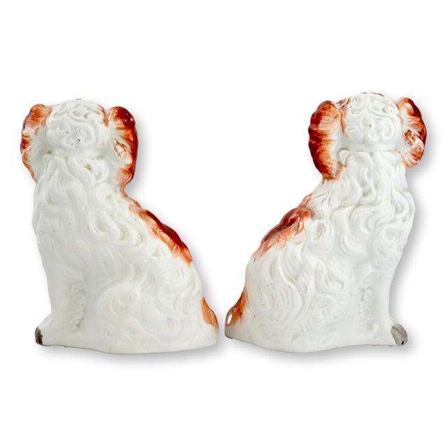 Antique Staffordshire King Charles Dogs / Spaniels, a Pair For Sale - Image 4 of 6