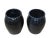 Hand Glazed Black Flower Pot - a Pair For Sale - Image 4 of 4