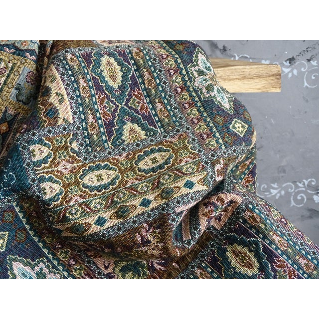 1960s Oval 1960s Brocade Fabric Panel Floral Design For Sale - Image 5 of 12