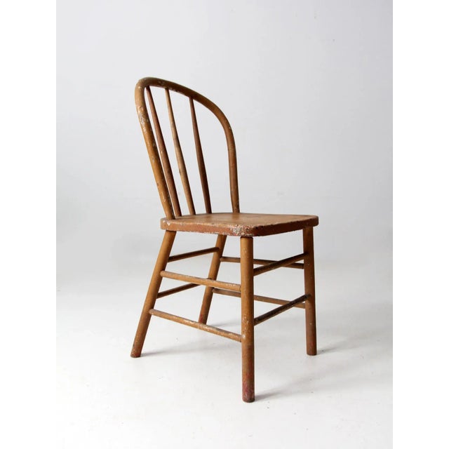 Antique Farmhouse Windsor Chair For Sale - Image 9 of 11