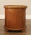 Bamboo and Rattan Circular Glass Top Drum Style Side Table For Sale - Image 10 of 12