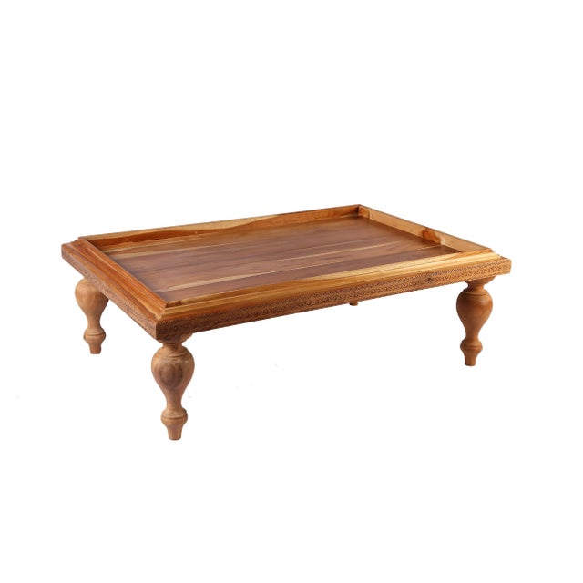 Folk Art Folk Art Bali Tray Coffee Table For Sale - Image 3 of 6