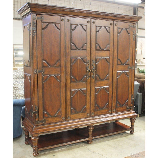 Transitional Late 20th Century Lexington Entertainment Center - Mahogany For Sale - Image 3 of 8