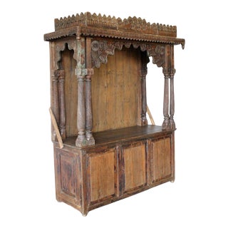 Antique Indian Teak Temple or Shrine For Sale