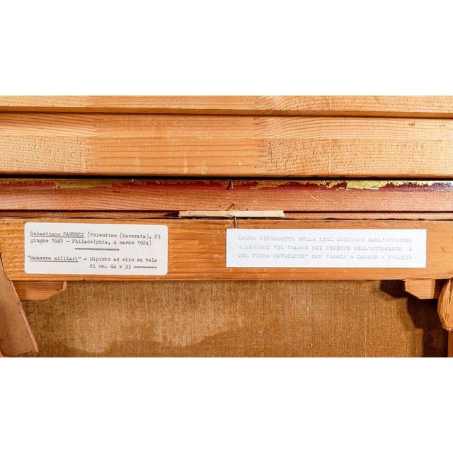 Sebastiano Panunzi, Military Maneuvers, Oil Painting, Framed For Sale - Image 15 of 16