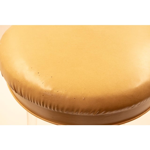 Plastic 1950s Reflec-Tone Corp Hollywood Regency Lucite Vanity Stool For Sale - Image 7 of 7