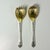 These are gorgeous. A set of Salad Utensils which the large serving fork and spoon that features gold electro plated cups...