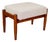 Stool with Beige Boucle Seat and Dark Legs by Edmund Homa, 1970s For Sale