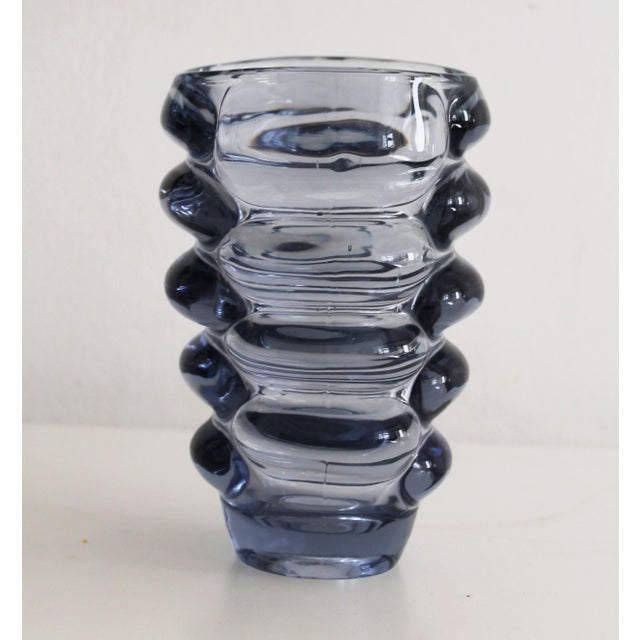 Vintage Bohemian Glass Vase by Vladislav Urban for Hermanova Hut Glasswork, 1962 For Sale - Image 4 of 15