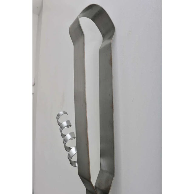 Silver Wall Mount Can Opener Sculpture in Stainless Steel by Curtis Jere For Sale - Image 8 of 11