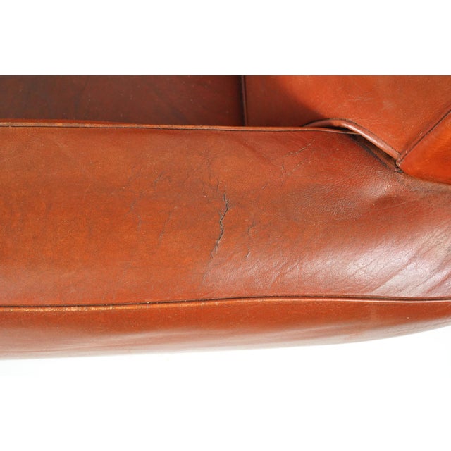 Brown Pair of Original French Art Deco Style Leather Club Chairs For Sale - Image 8 of 11