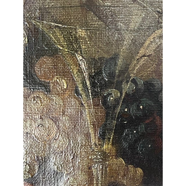 Yellow 19 Th C German Still Life on Canvas in Gilded Frame For Sale - Image 8 of 16