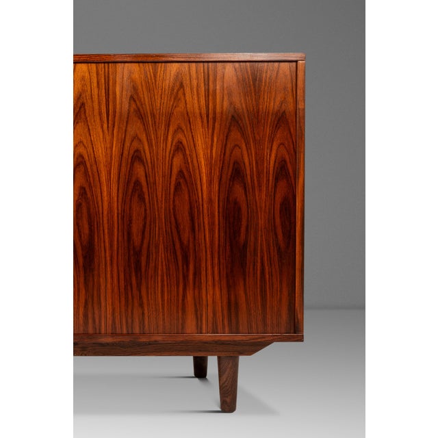 Mid-Century Danish Modern Rosewood Credenza / Cabinet W/ Tambour Door Attributed to Marius Byrialsen for Nipu Møbelfabrik, Denmark, C. 1960s For Sale - Image 15 of 18