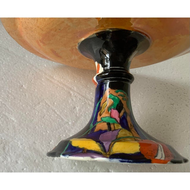 Ceramic 1920s Art Deco Coronaware S. Hancock & Sons Cake Stand or Tazza “Cremorne” Pattern For Sale - Image 7 of 8