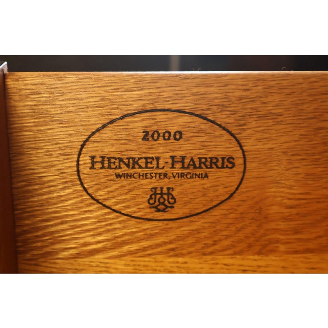 Henkel Harris Chippendale Style Mahogany China Cabinet Breakfront For Sale - Image 14 of 18