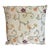 Brown and Beige Floral Embroidered Cushion, Hand-Crafted Fabric, India For Sale