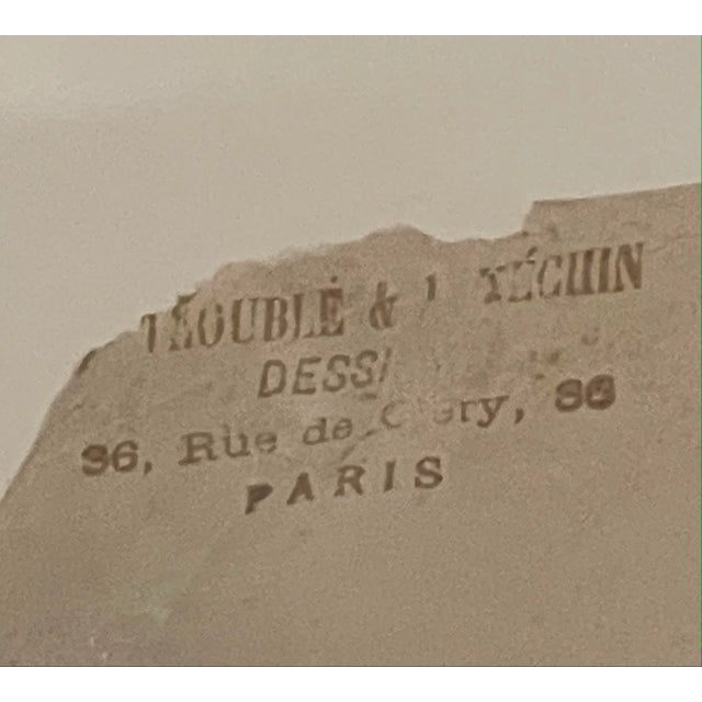 Original Antique French Hand Painted Floral Strike-Off For Sale - Image 12 of 13