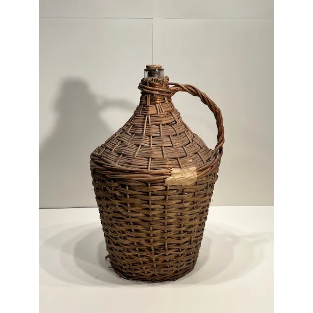 Vintage French Wicker Demi John Jug #100 Vintage French Wicker Demi John Wicker-covered Demi John jugs are a charming...