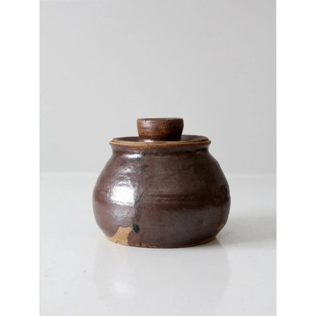 Vintage Studio Pottery Jar For Sale - Image 9 of 9