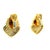 Gold Vintage Italian 18k Gold Diamond Pavé Heart Omega Back Earrings, A Pair For Sale - Image 8 of 16