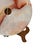 9.75" Natural White Brown Onyx Stone Round Fengshui Home Decor Display For Sale - Image 14 of 16