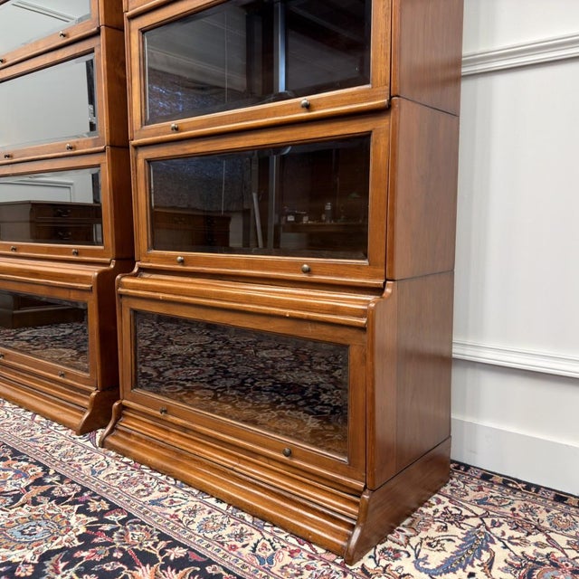 English Bookcases in the style of Globe Wernicke, Set of 2 For Sale - Image 12 of 15