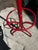Rustic Red Wooden Vintage Hat/Coat Rack, Slight Condition Issue For Sale - Image 3 of 7