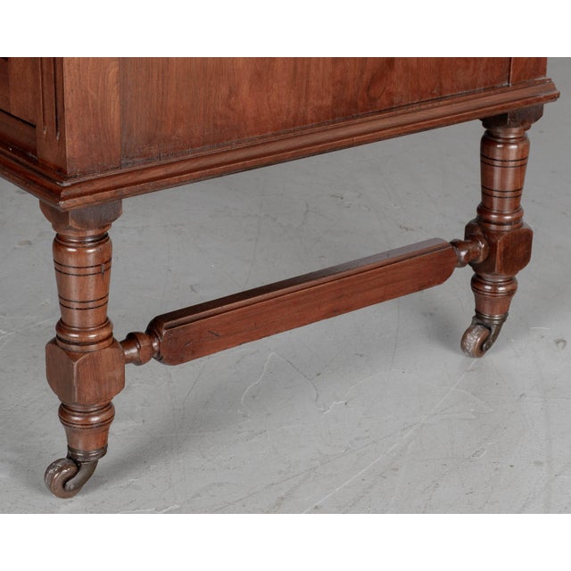 19th Century English Marble Top Walnut Sideboard by P. E. Gane For Sale - Image 9 of 10