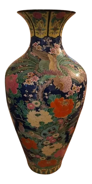 Palace Size Porcelain Vase with Floral Motif