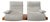Grey Fabric Wave Three Electric Two-Seater Sofa by Koinor For Sale