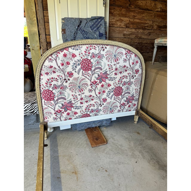 Bring timeless European elegance to your bedroom with this exquisite antique French Louis XVI style bed frame. Dating to...