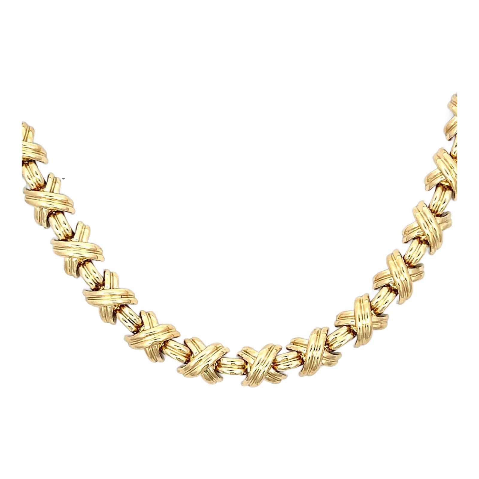 Tiffany & Co. Signature X Necklace in 18k Yellow Gold Collar Style
