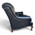 Contemporary Hancock & Moore Deep Navy Blue Leather Wingback Armchair With Ball and Claw Feet For Sale - Image 3 of 9
