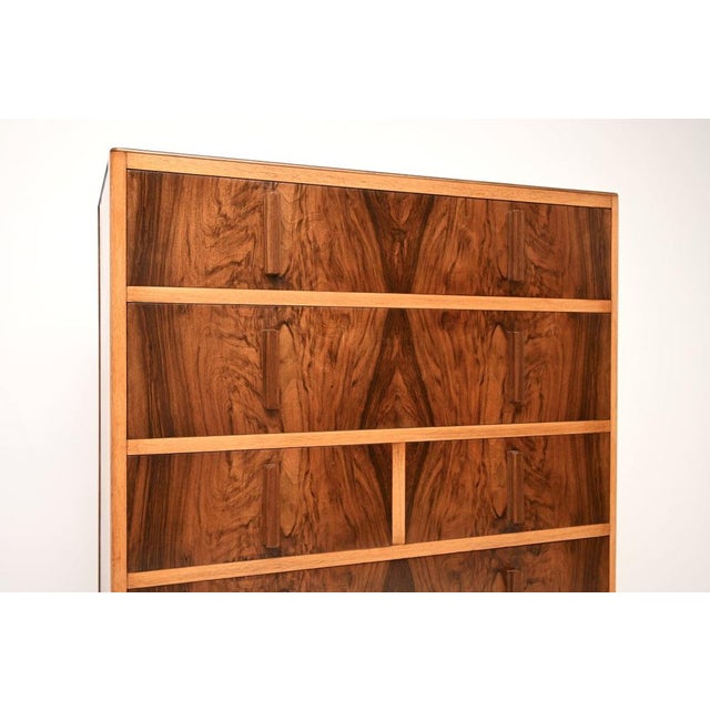 Art Deco Figured Walnut Chest of Drawers, 1930s For Sale - Image 9 of 12