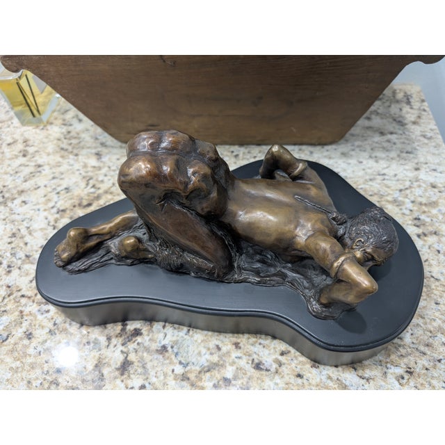 Wood Original Bronze Sculpture of Arachne For Sale - Image 7 of 8