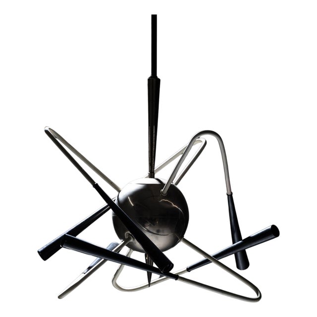 Mid-20th Century Sputnik Chandelier "Orbit" by Stilnovo, Italy For Sale