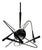 Mid-20th Century Sputnik Chandelier "Orbit" by Stilnovo, Italy For Sale